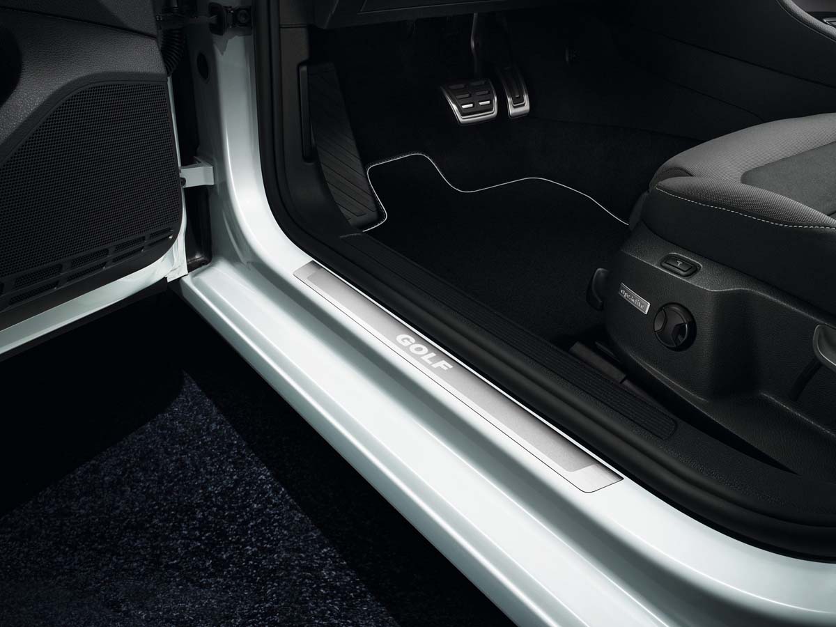 Door Sill Protective Film, Black with Silver highlights (Front and Rear)