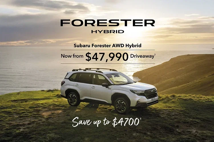 Subaru Forester AWD Hybrid now starting at $47,990 Driveaway *