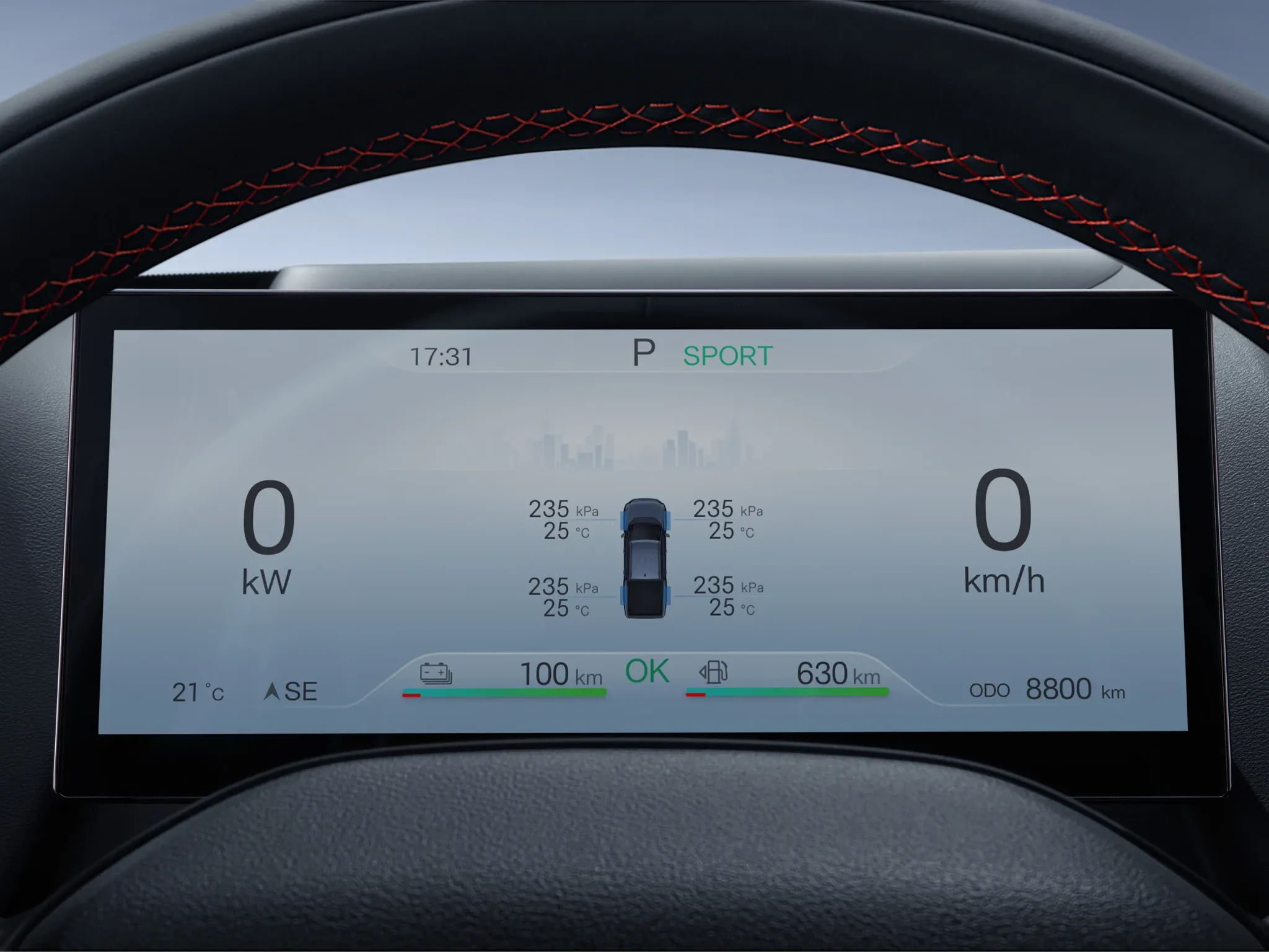 10.25-inch digital instrument cluster