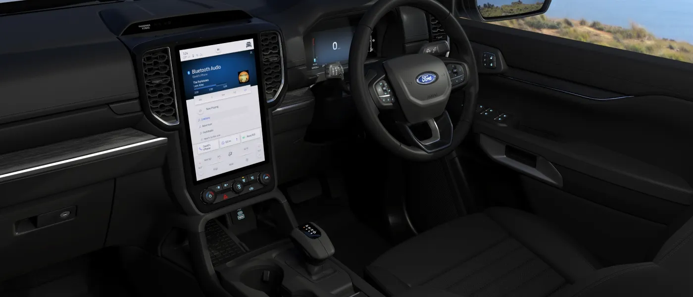 Ford Everest pre-collision alert shown on the instrument display
