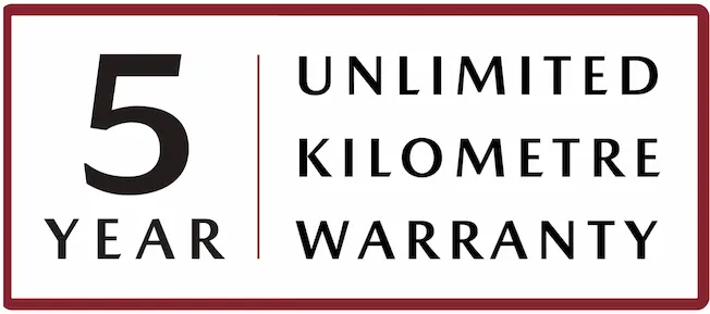 5yr unlimited KM Warranty