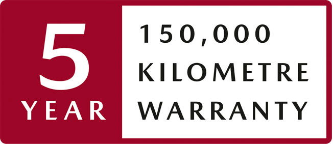 5yr unlimited KM Warranty