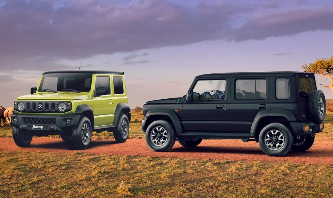 Jimny 3-door and 5-door models exterior side view