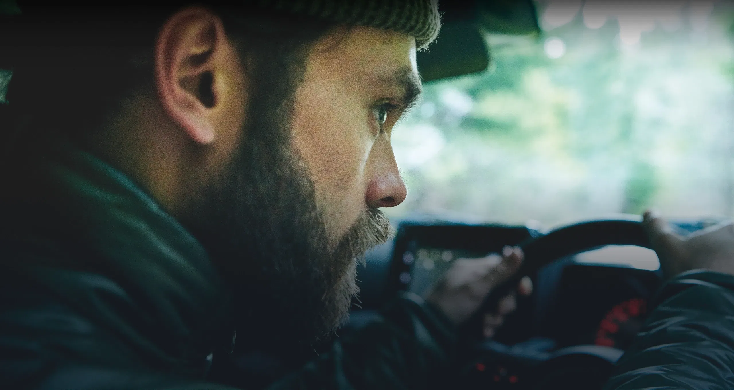 Driver using voice command feature in Jimny