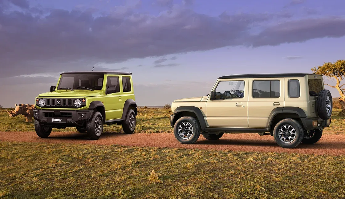 Jimny 3-door and 5-door models exterior side view
